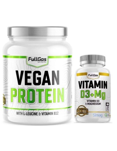 Pack Vegan Protéine (Flan Vanilla) + Vitamine D3 + Magnésium