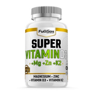 Super Vitamina D3 | Magnesio, Zinc, D3 y K2 | 120 cápsulas