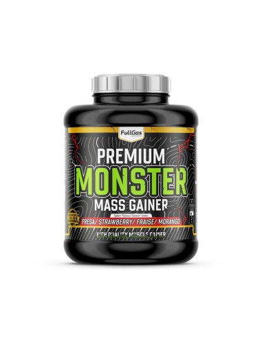 Monstre premium (gagnant de masse / Gagnant de poids) - Smoothie à la fraise - 3kg