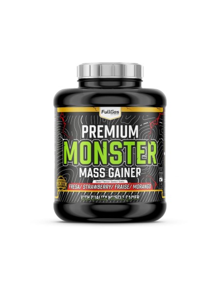 Monstre premium (gagnant de masse / Gagnant de poids) - Smoothie à la fraise - 3kg