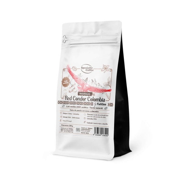 Café de especialidad DESCAFEINADO molido - Red Condor Colombia - 250g