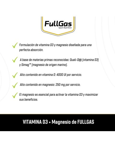 Vitamine D3 (Quali®-D) + Magnésium Marine (Simag) - Capsules - 30 tomas