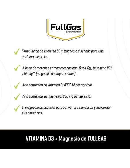 Vitamine D3 (Quali®-D) + Magnésium Marine (Simag) - Capsules - 30 tomas