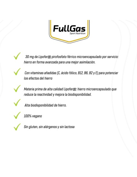 Fe+ avec microcapsules Lipofer® - Iron liposomado Δ 60 capsules