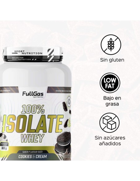 100% Isolat de lactosérum (isolé) - Cookies & Crème - 900g