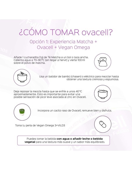 Achetez Ovacell (Supplément pour SOP) avec OMEGA 3 VEGAN + THÉ MATCHA