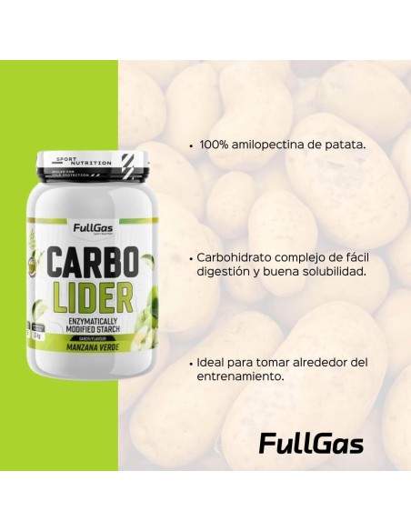 Carbolider (Amilopectina de Patata) - Manzana Verde - 1kg
