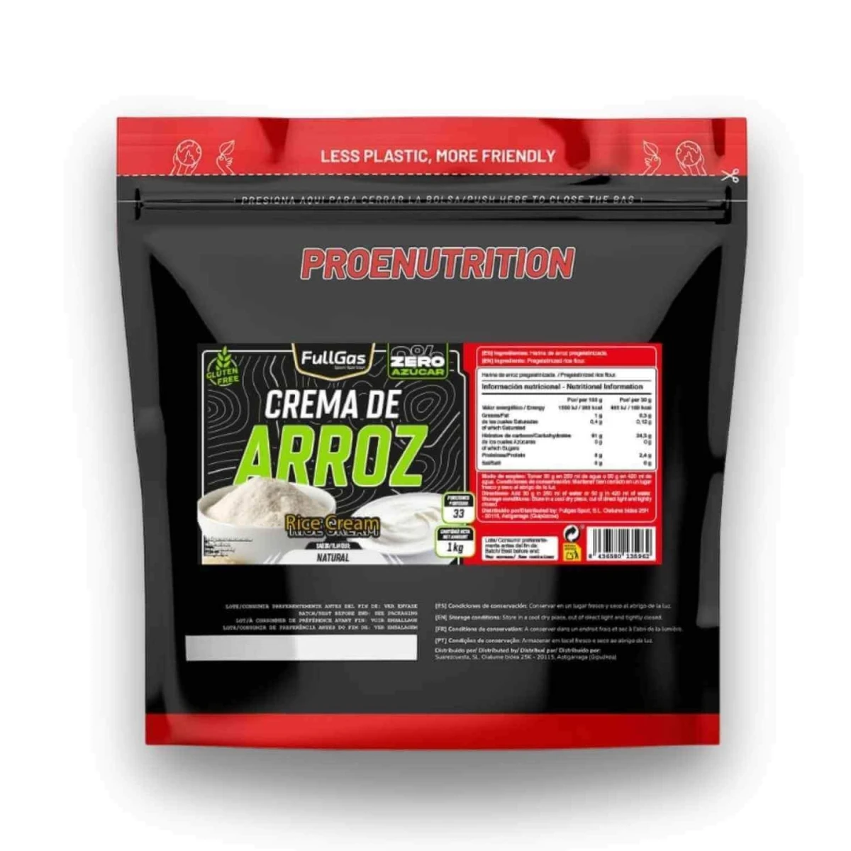 Crème de riz Zero (Prégélatinisée) - Naturel - 1kg