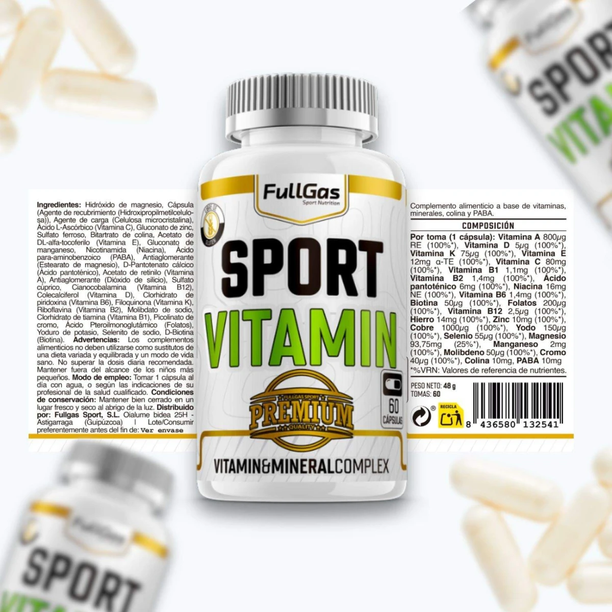 Sport Vitamin (Multivitamines et multiminéraux) - 60 gélules