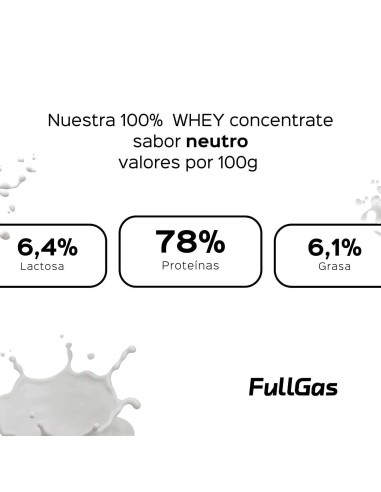 100% Protéine de lactosérum (concentré) - Neutre / Naturel - 1,8 kg