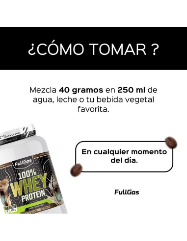 100% De protéines de lactosérum (concentré) - Cappuccino moka - 900g