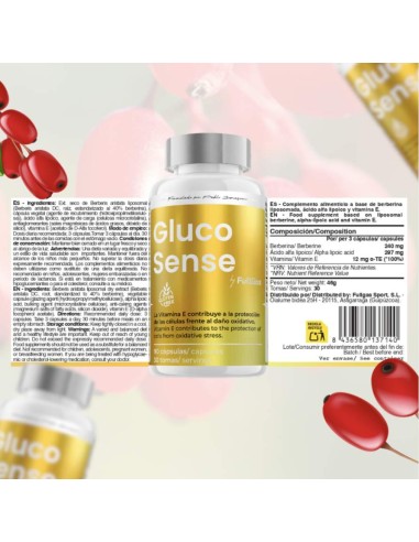 Glucosense (avec Berberina *) - Capsules - 30 tomas