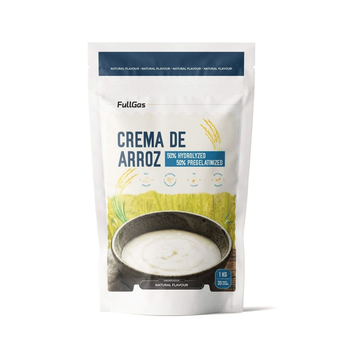 Crème de riz (50% Hydrolysée-50% Prégélatinisée) - Naturel - 1kg