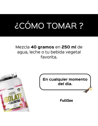 100% Isolat + colostrum - Smoothie à la fraise - 1.8kg