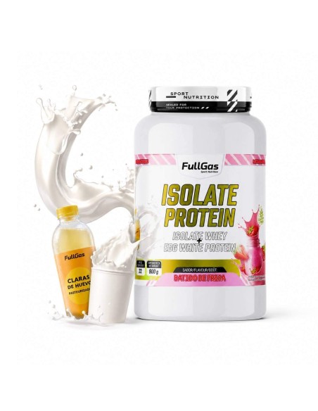 Sérum isolé + protéine d'œufs transparente - Fraise mendicité - 900g