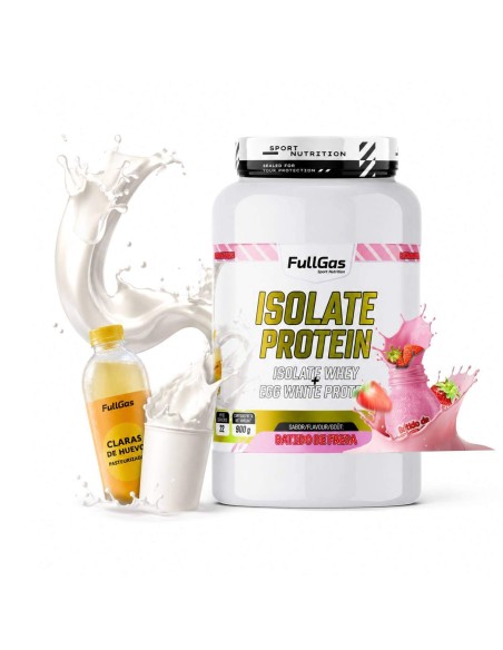 Sérum isolé + protéine d'œufs transparente - Fraise mendicité - 900g