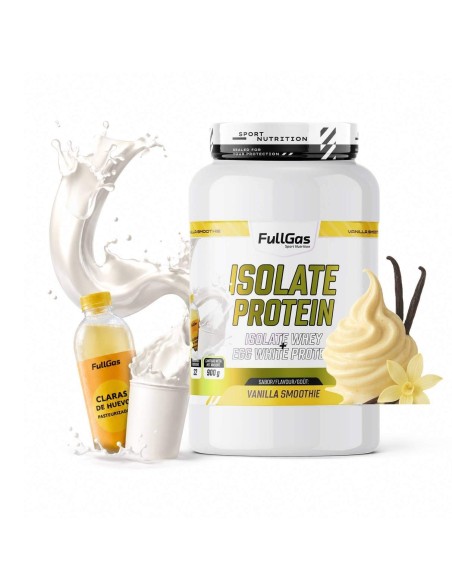 Sérum isolé + œuf de protéines transparent - Smoothie à la vanille - 900g