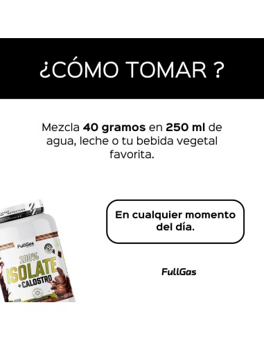 100% Isolat + colostrum - Smoothie au chocolat - 900g
