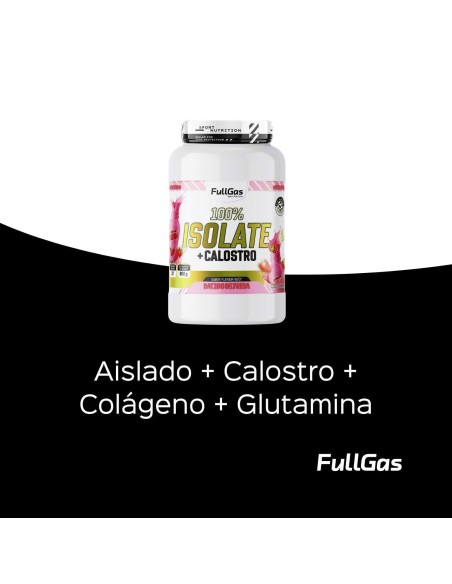 100% Isolat + colostro - Smoothie à la fraise - 900g