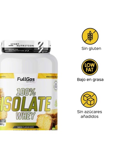100% Isolat de lactosérum (isolé) - Cautrage d'éponge au citron - 900g