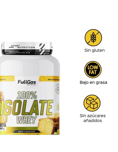 100% Isolat de lactosérum (isolé) - Cautrage d'éponge au citron - 900g