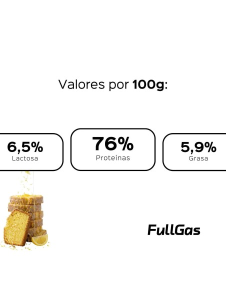 100% De protéines de lactosérum (concentré) - Gâteau d'éponge au citron - 1.8kg