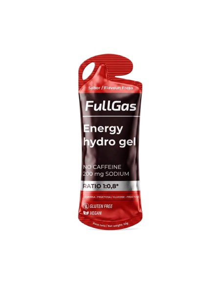 Energy hydro gel - sin Cafeína - Ratio 1:0,8* - Fresa - 50g