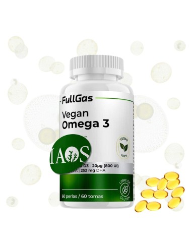 Vegan Omega 3 (timbre IAOS ™) - Pearls - 60 tomas