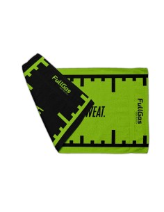 Serviette de sport réversible par FullGas - vert / noir - 100% coton 2