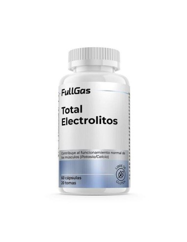 Electrolytes totales - Sels minéraux dans des capsules. Basé sur des minéraux, du gingembre et des vitamines
