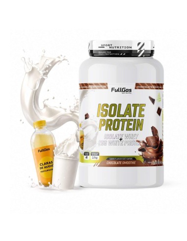 Sérum isolé + œuf de protéines transparent - Smoothie au chocolat - 1,8 kg