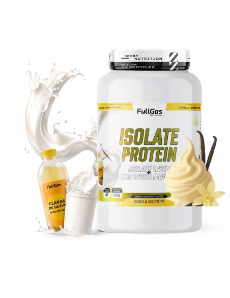Sérum isolé + oeuf de protéines transparent - Smoothie à la vanille - 1,8 kg