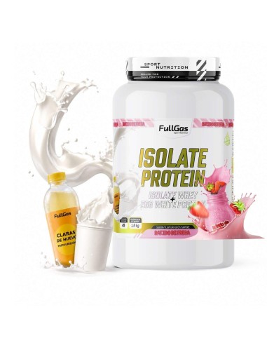 Sérum isolé + protéines d'œufs claires - Fraise mendicité - 1,8 kg