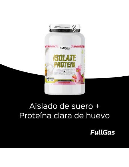 Sérum isolé + protéines d'œufs claires - Fraise mendicité - 1,8 kg