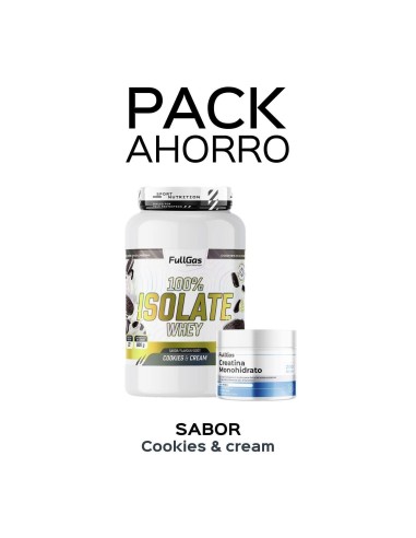 Pack isoler Whey 900g (cookies et crème) + créatine monohydrate 250g
