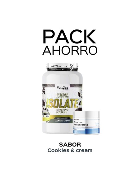Pack Isolate Whey 900g (Cookies & Cream) + Creatina Monohidrato 250g