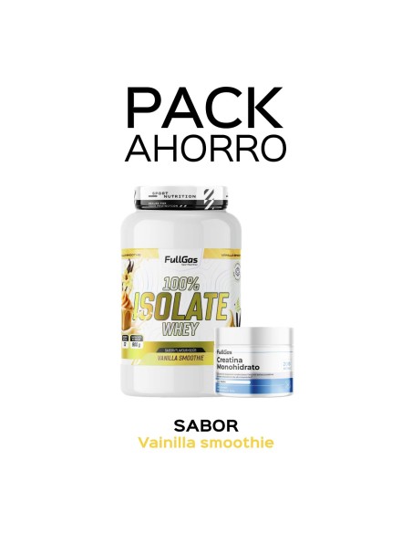 Pack Isolate Whey 900g (Vainilla smoothie) + Creatina Monohidrato 250g