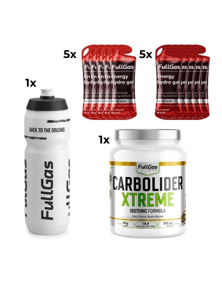 Pack endurance - Carbolider Xtreme (neutre) + gels + 1L BIDÓN