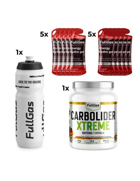 Endurance Pack - Carbolider Xtreme (Tropical) + Gels + Biddon 1L