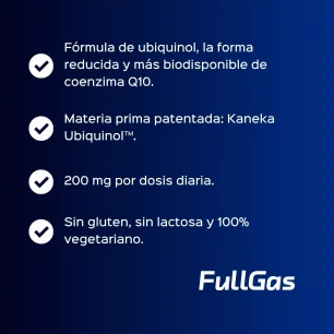 Ubiquinol (Kaneka Ubiquinol™) - Perlas - 90 tomas