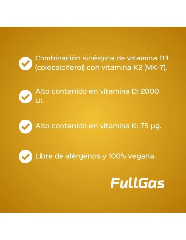 Vitamine D3-K2 - Capsules - 60 tomas