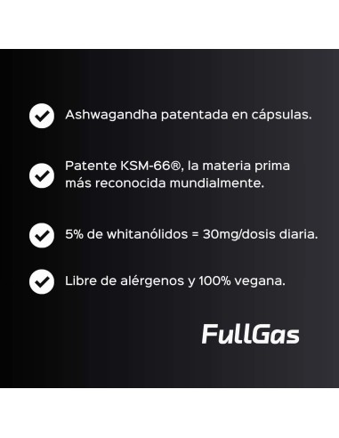 Ashwagandha (KSM-66®) - Capsules - 30 tomas