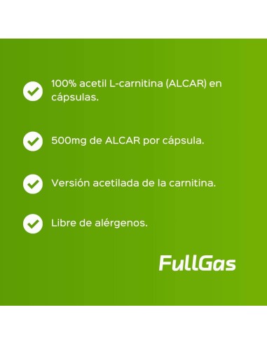 Alcar (acétyl l-Carnitine) - 120 capsules