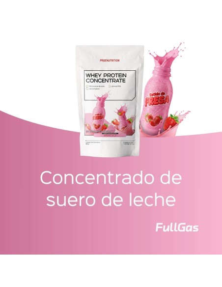 100% Protéine de lactosérum (concentré) - Smoothie à la fraise - 454g