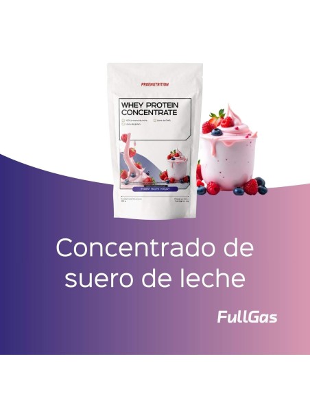 100% Whey Protein (Concentrado) - Yogur Frutas del Bosque - 454g