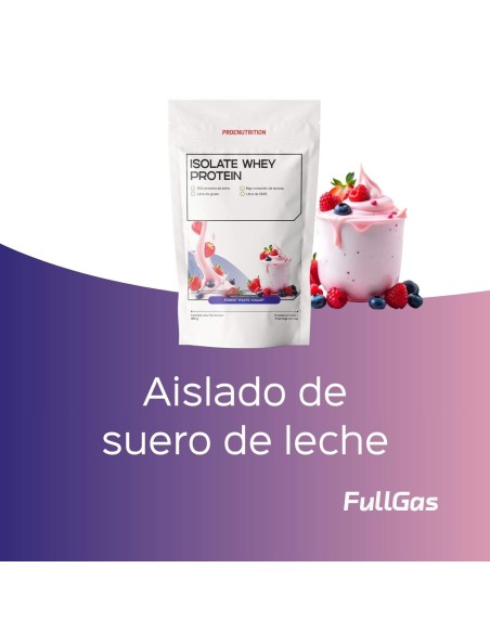100% Isolate Whey (Aislado) - Yogur Frutas del Bosque - 454g