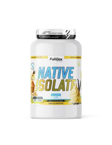 Isolat indigène (natif de lactosérum) - Avec édulcorant - Smoothie vanilla - 1.8kg