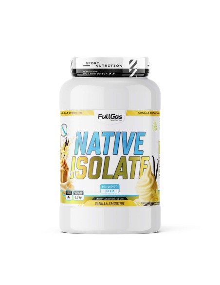 Isolat indigène (natif de lactosérum) - Avec édulcorant - Smoothie vanilla - 1.8kg