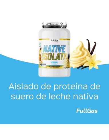 Isolat indigène (natif de lactosérum) - Avec édulcorant - Smoothie vanilla - 1.8kg