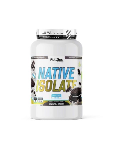 Isolat indigène (lactosérum) - Avec édulcorant - Biscuits et crème - 1,8 kg